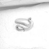 Silver Octopus Wrap Statement Ring