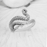 Silver Octopus Wrap Statement Ring