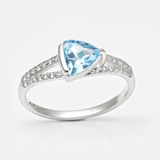 The Topaz Tango Crystal Ring – Silver Tone