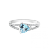 The Topaz Tango Crystal Ring – Silver Tone