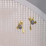 Designer Bee-Inspired Gold-Plated Jewellery Set with Pearl Accents for Women