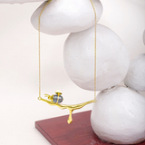 Designer Bee-Inspired Gold-Plated Jewellery Set with Pearl Accents for Women