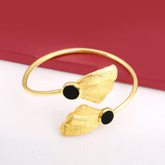 The Midnight Monarch Luxury Bracelet – Golden Tone