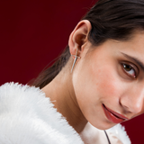 The Bladed Darling Sharp Elegance Earrings – Silver Tone