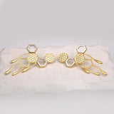 Golden Honeycomb Earring