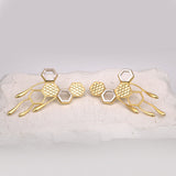 Golden Honey comb earring