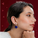 The Blush Bond Crystal Stud Earrings – Golden Tone