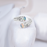 Silver Dual Opal Wrap Ring