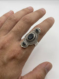 Nox Ring - Antiqued Silver & Black Trio