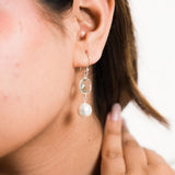 Stone & Shell Drop Earrings