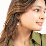 Stone & Shell Drop Earrings