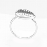 Elegant 925 Sterling Silver Cowrie Shell Ring for Women & Girls