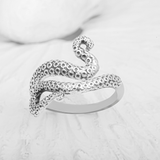 Silver Octopus Wrap Statement Ring
