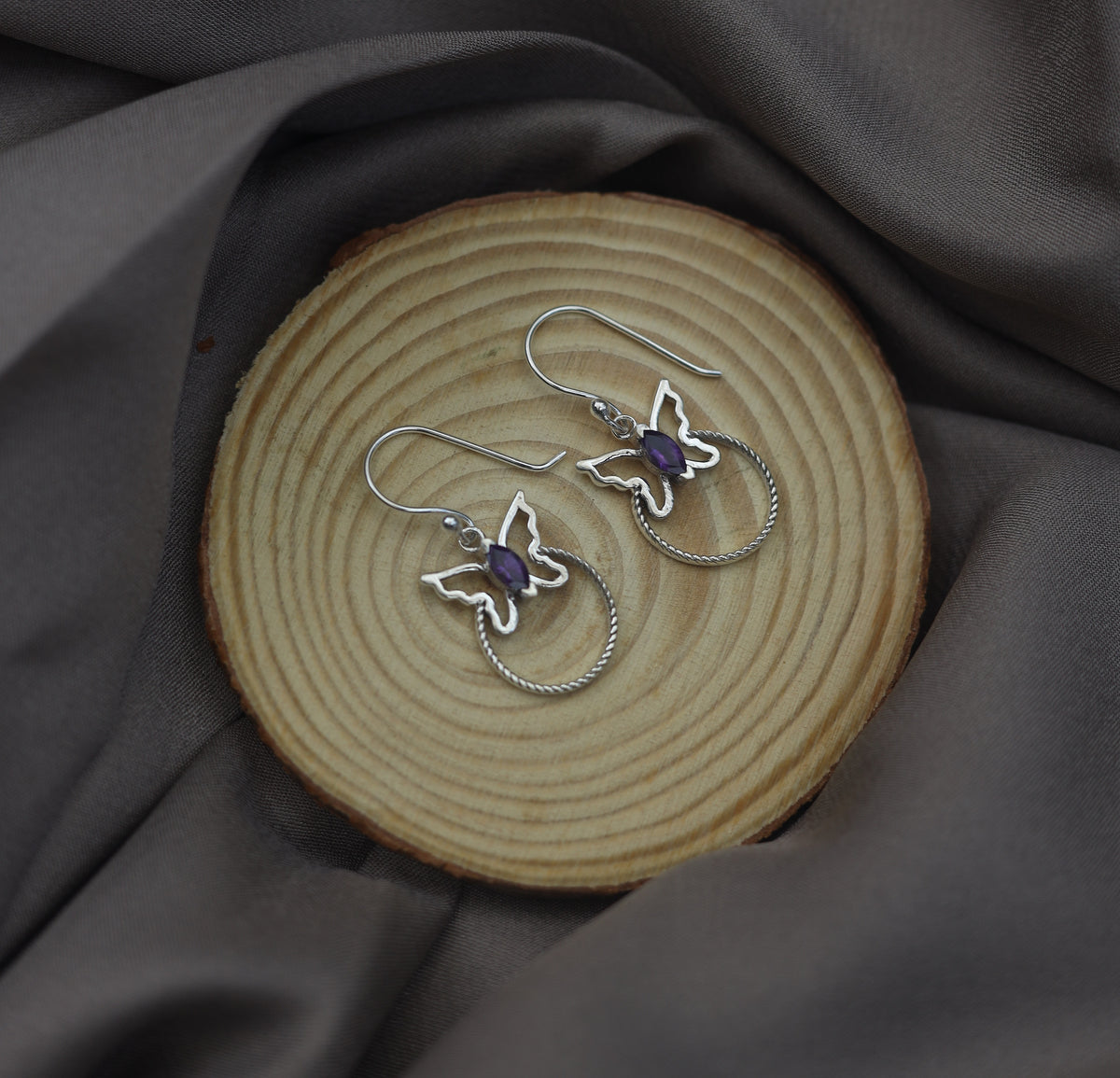 Sterling Halo Butterflies