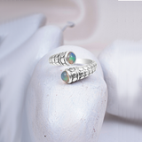 Silver Dual Opal Wrap Ring