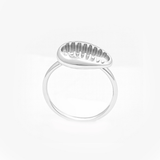 Elegant 925 Sterling Silver Cowrie Shell Ring for Women & Girls