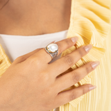 Aura Edge Pearl Ring