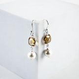 Stone & Shell Drop Earrings
